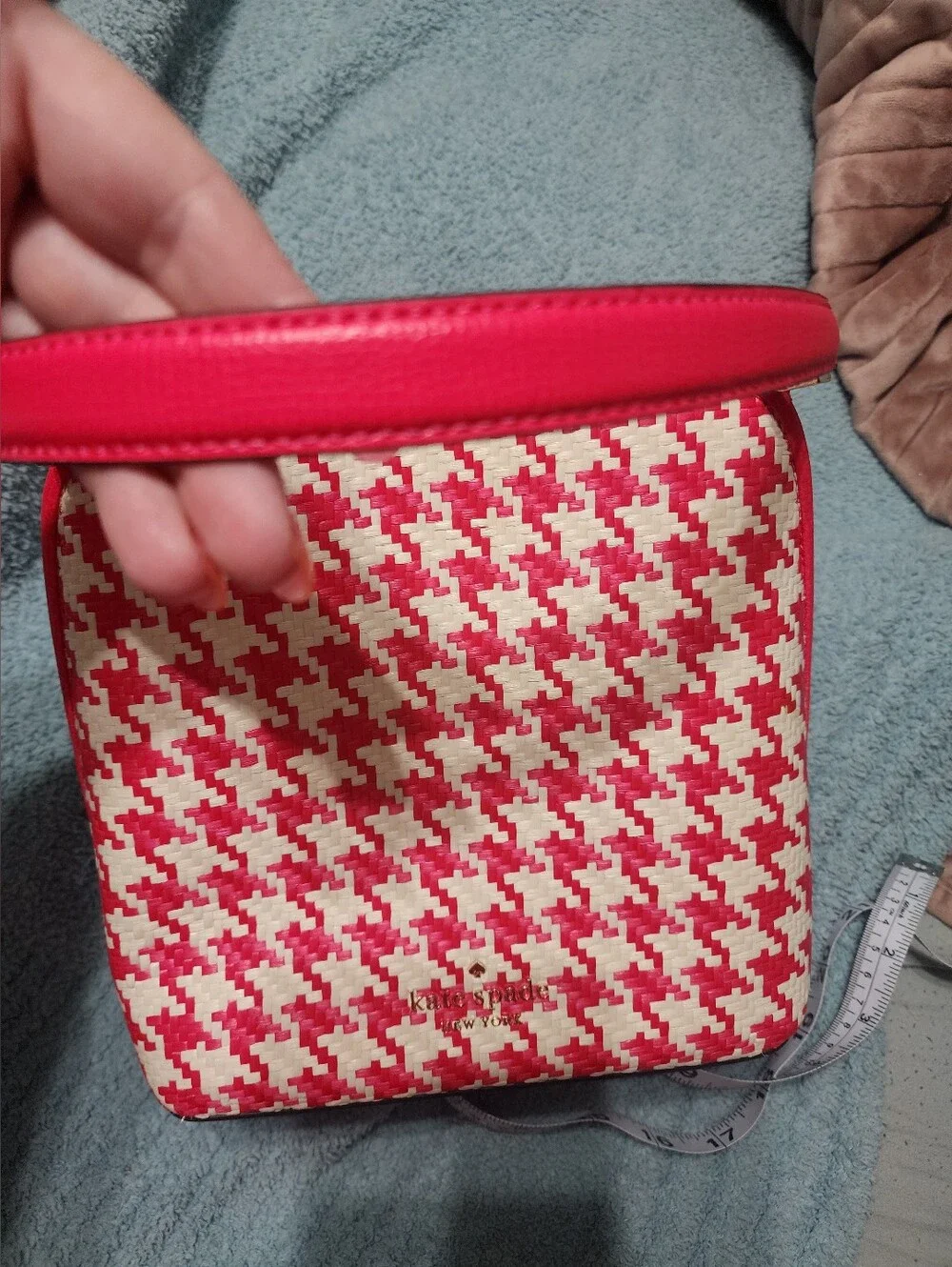 kate spade Pink & Cream Woven Shoulder Bag